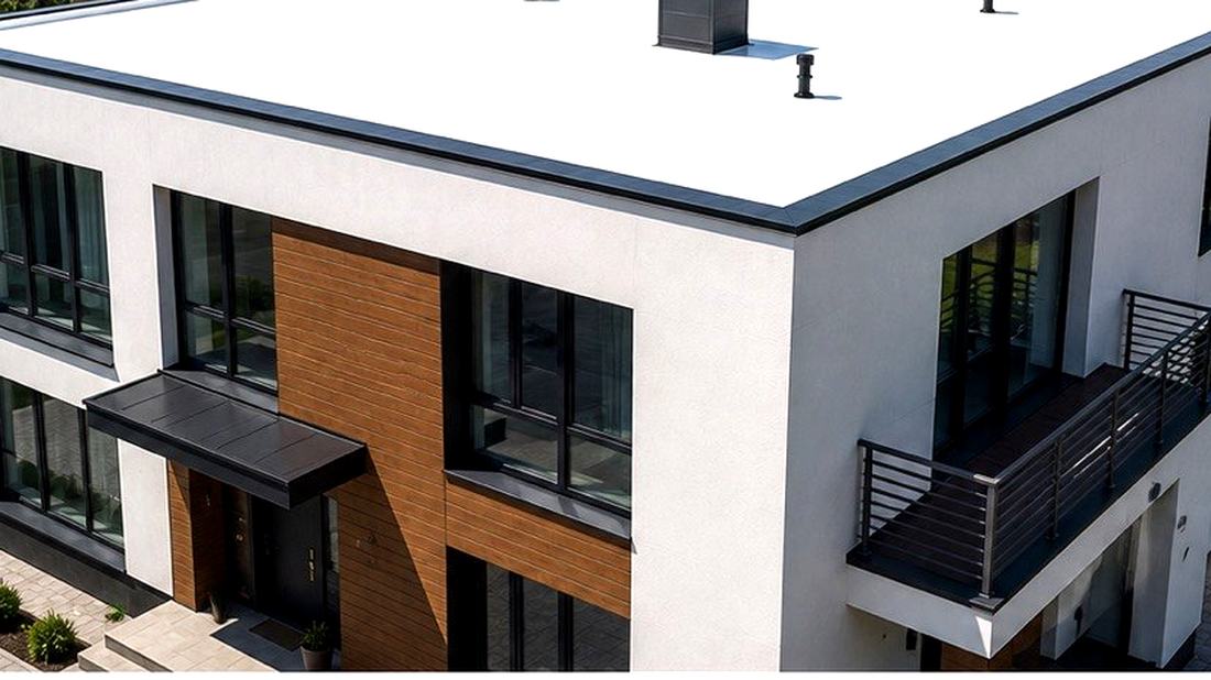 Плоская кровля частного дома 150 м², ПВХ-мембрана Protan 1,2 мм с утеплением минватой — г. Екатеринбург