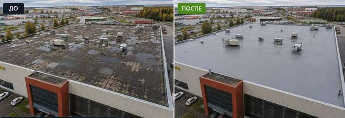 Кровля торгового центра «МегаПарк» 3 560 м², ПВХ-мембрана с утеплением — г. Екатеринбург, ул. Металлургов, 87а